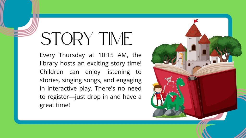 Story Time Thursdays at 1-:15 am