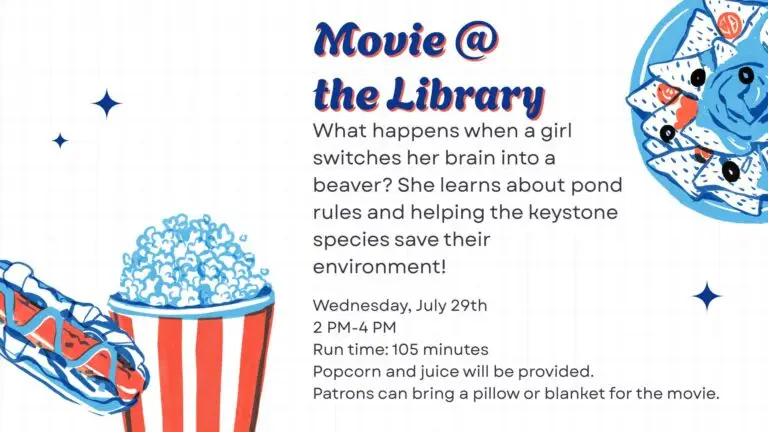 July 29th Movie at the Library, 2pm