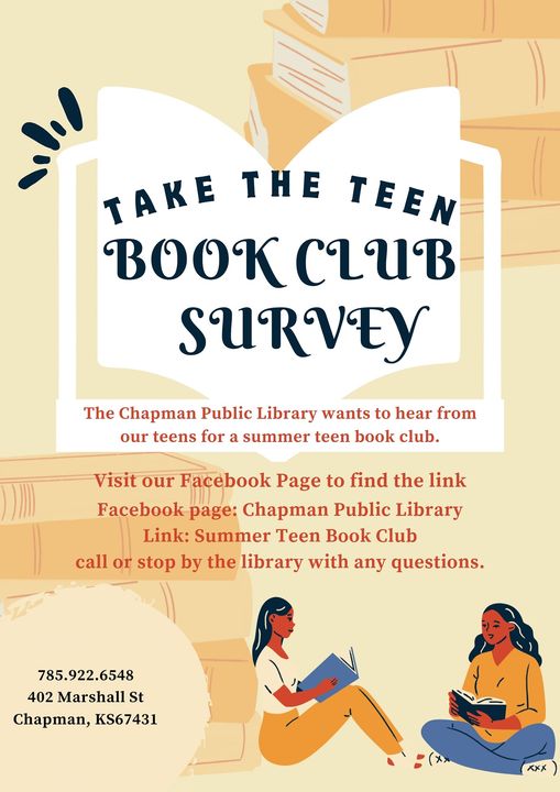 Survey for Teens please go to Facebook
