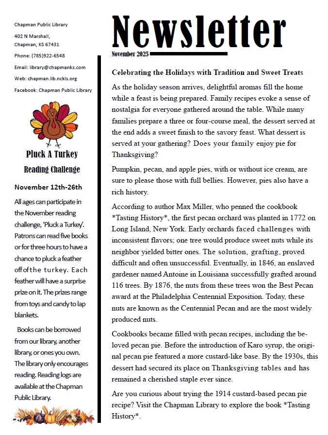 November Newsletter page 1