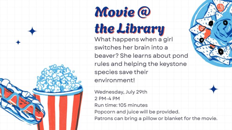 July 29th Movie at the Library, 2pm