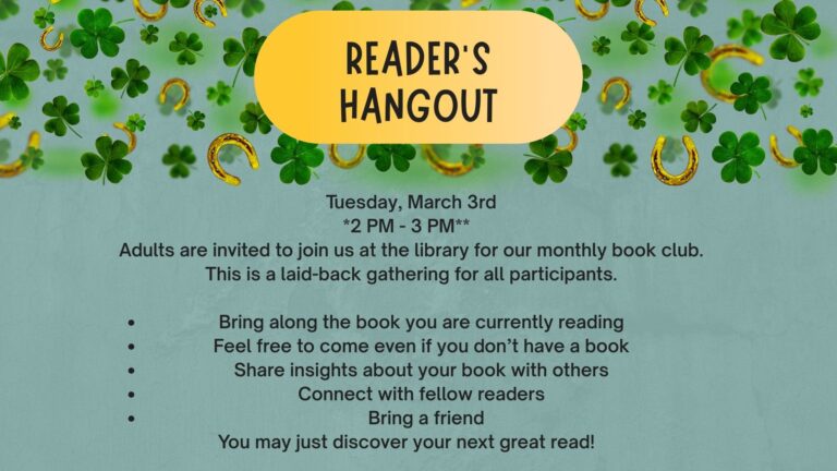 Reader's Hang out, March 3