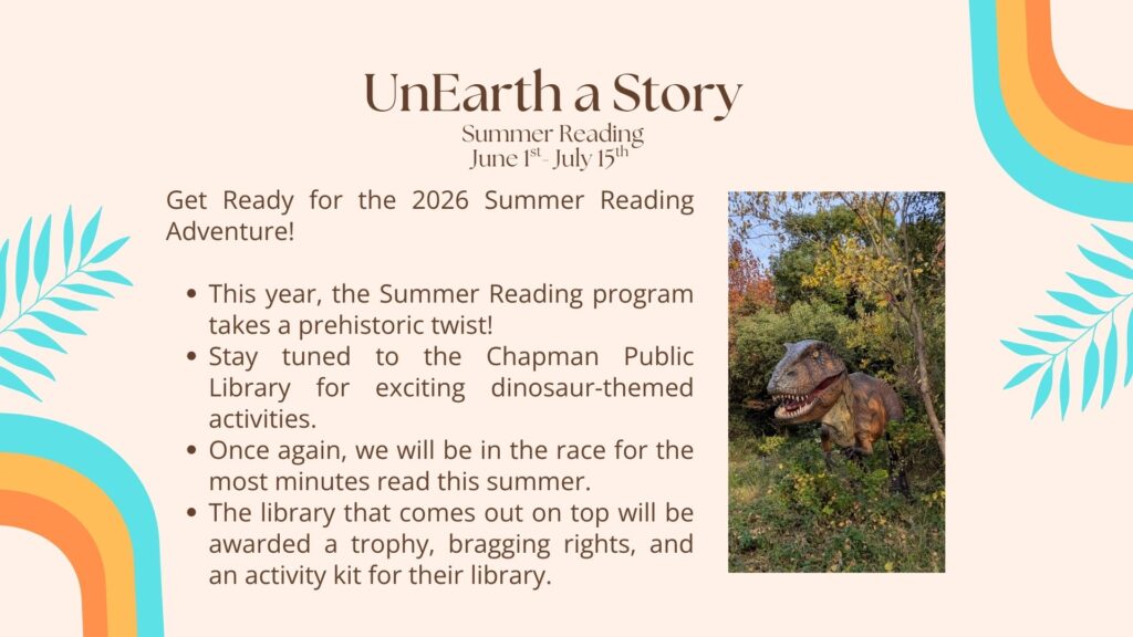 Unearth a Story, Summer Reading June 1 to July 15