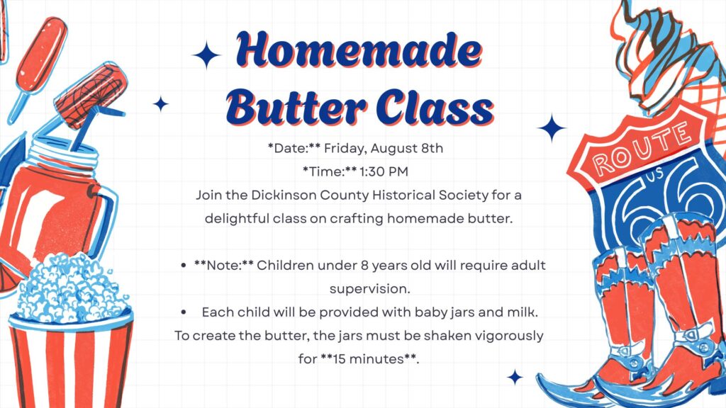 Homemade Butter Class, August 8th, 1:30 pm